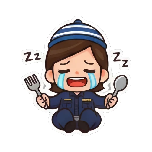 可爱警官开心跳跃 Chibi Officer's Daily Life sticker for expressive chats and social replies.