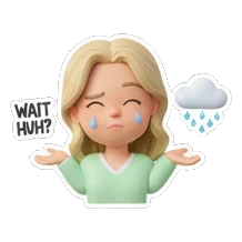 生气握拳的女孩 Blonde Girl Daily Vibes sticker for expressive chats and social replies.