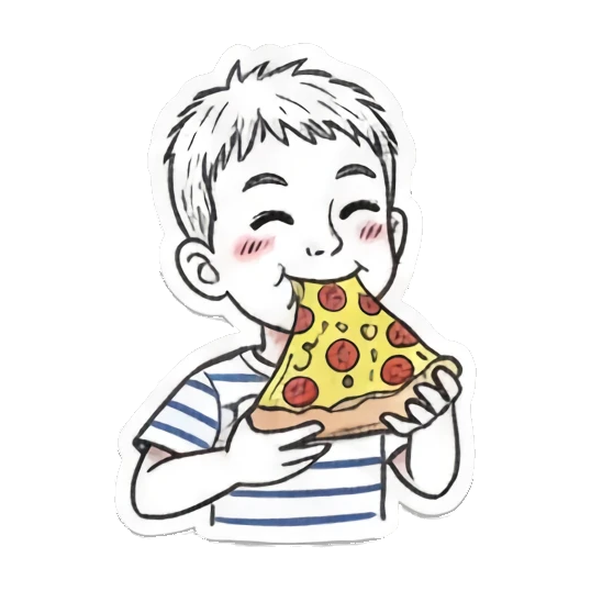 男孩竖拇指 Boy's Doodle Diary sticker for expressive chats and social replies.