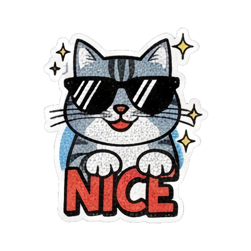灰猫拒绝走开 Vintage Comic Cat Expressions sticker for expressive chats and social replies.