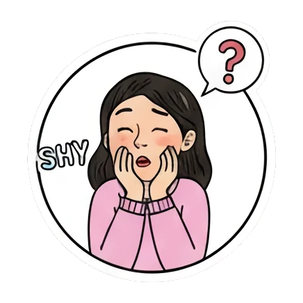 害羞捂脸 Expressive Girl Daily sticker for expressive chats and social replies.