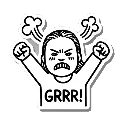 Sticker 4 from AI Sticker Pack, designed for expressive chats, social replies, and everyday reactions.