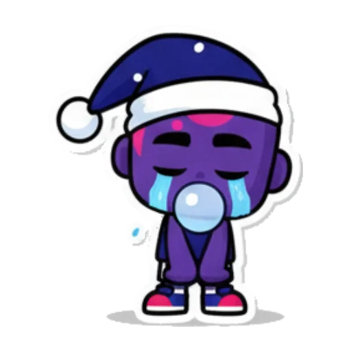 表达感谢与爱意 Expressive Purple Buddy sticker for expressive chats and social replies.