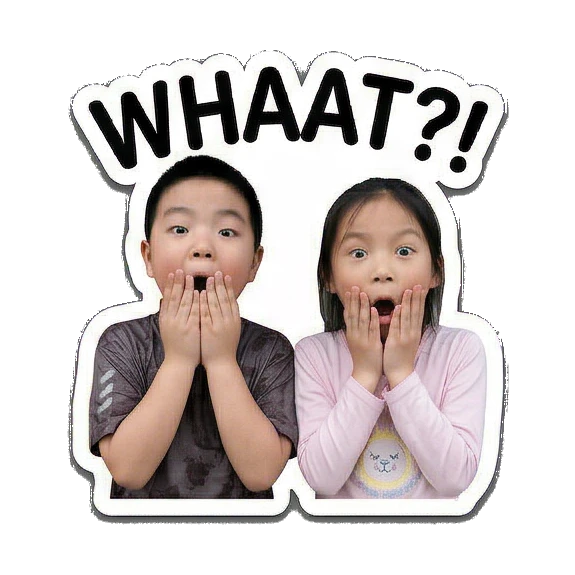 兄妹震惊捂嘴 Siblings Daily Vibes sticker for expressive chats and social replies.