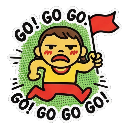 Sticker 9 from AI Sticker Pack, designed for expressive chats, social replies, and everyday reactions.