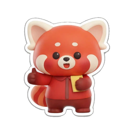 Red panda feeling strong Red Panda Daily Vibes sticker for expressive chats and social replies.