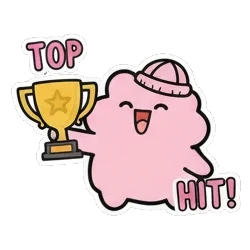 一脸惊讶的表情 Pinky Music Jam sticker for expressive chats and social replies.