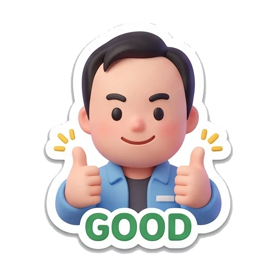 boy giving double thumbs up Cheerful Fanboy Daily Life sticker for expressive chats and social replies.