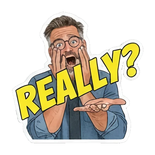 日常社交聊天必备 Mr. Expressive: Daily Reactions sticker for expressive chats and social replies.