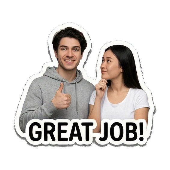 安静阅读书籍 Couple Daily Vibes sticker for expressive chats and social replies.