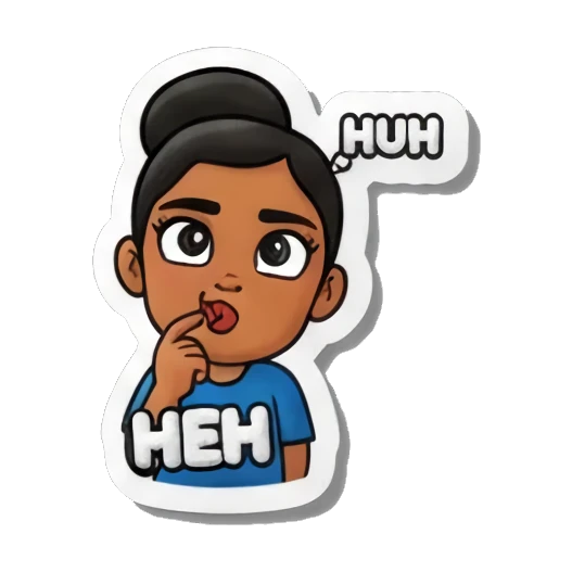 winking tired girl Playful Girl Expressions sticker for expressive chats and social replies.
