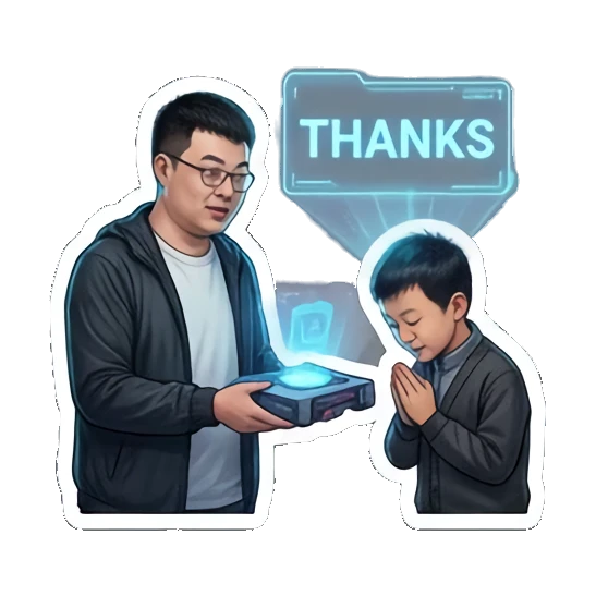 Sticker 3 from AI Sticker Pack, designed for expressive chats, social replies, and everyday reactions.