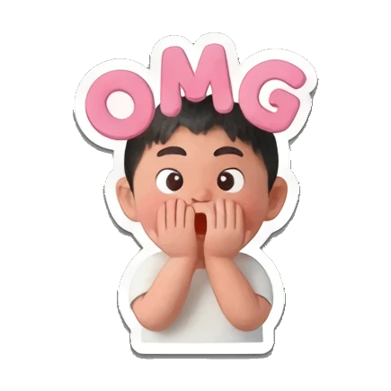 惊讶捂嘴 Little Buddy's Big Feelings sticker for expressive chats and social replies.