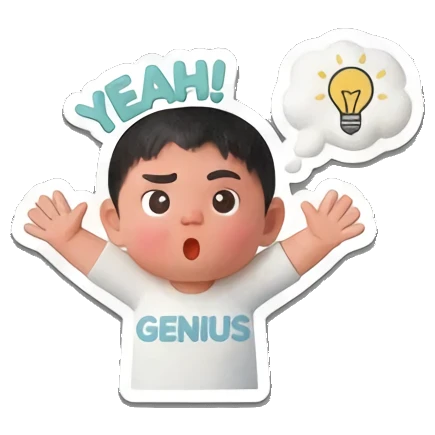 灵光一闪 Little Buddy's Big Feelings sticker for expressive chats and social replies.