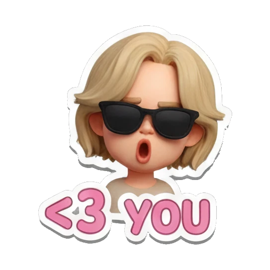 内置英文文字贴纸 Blonde Girl Daily Vibes sticker for expressive chats and social replies.