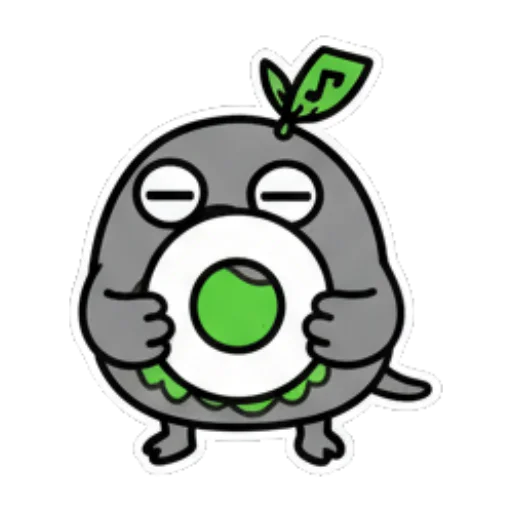 小怪兽思考中 Cute Leaf Creature Expressions sticker for expressive chats and social replies.