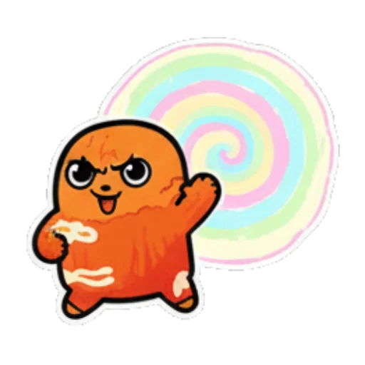 开心微笑充满活力 Orange Blob Expressive Stickers sticker for expressive chats and social replies.