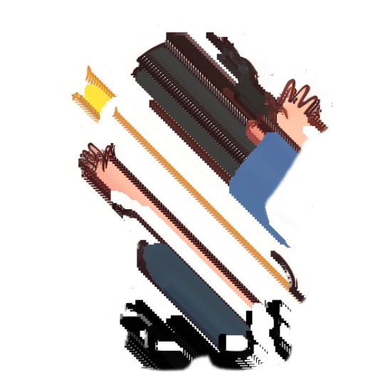 Young man waving hand excitedly and running Cheerful Young Man Daily Expressions sticker for expressive chats and social replies.