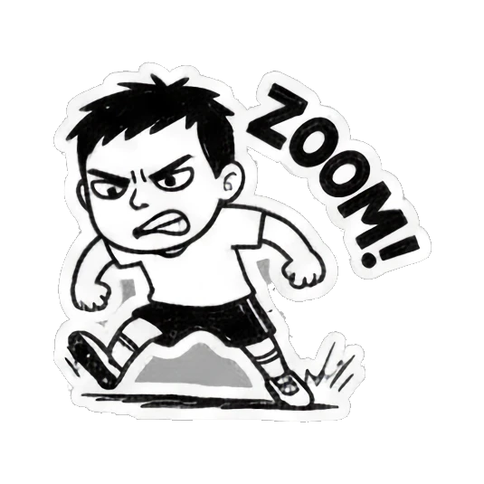 足球小子加速跑 Soccer Boy's Daily Play sticker for expressive chats and social replies.