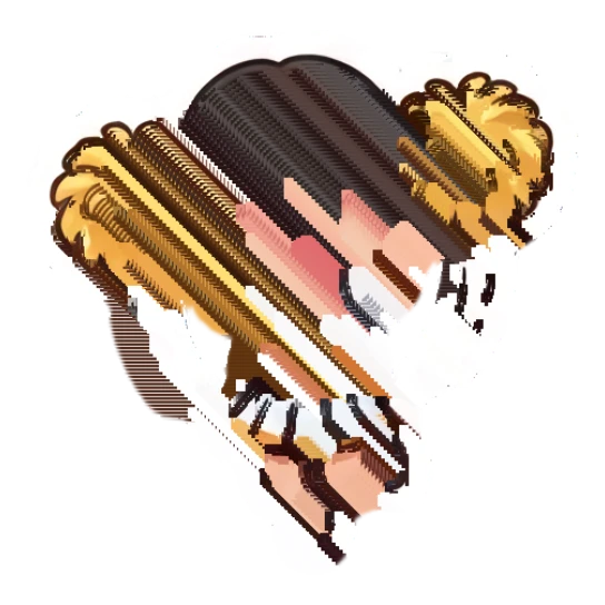 Gamer boy cheering with yellow pom-poms in a cheerleader outfit. Gamer Boy Daily Life sticker for expressive chats and social replies.