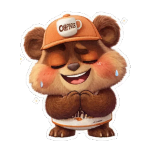 小熊开心微笑 Cute Bear Daily Stickers sticker for expressive chats and social replies.