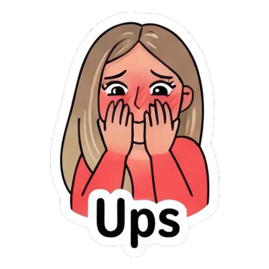 Woman blushing and covering face, embarrassed Couple Daily Vibes sticker for expressive chats and social replies.