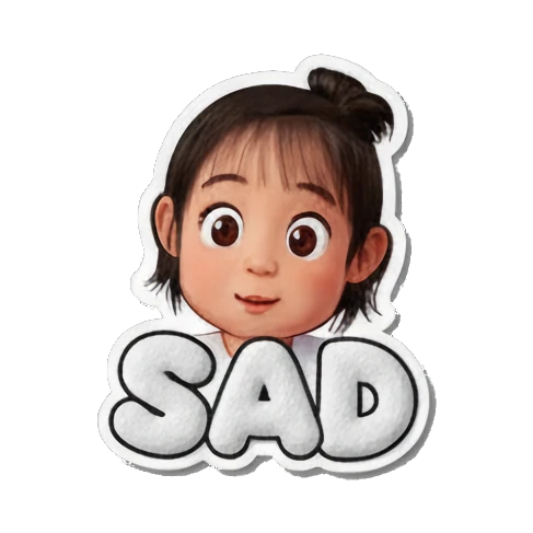 女孩睡觉打呼噜 Puffy Little Girl Expressions sticker for expressive chats and social replies.