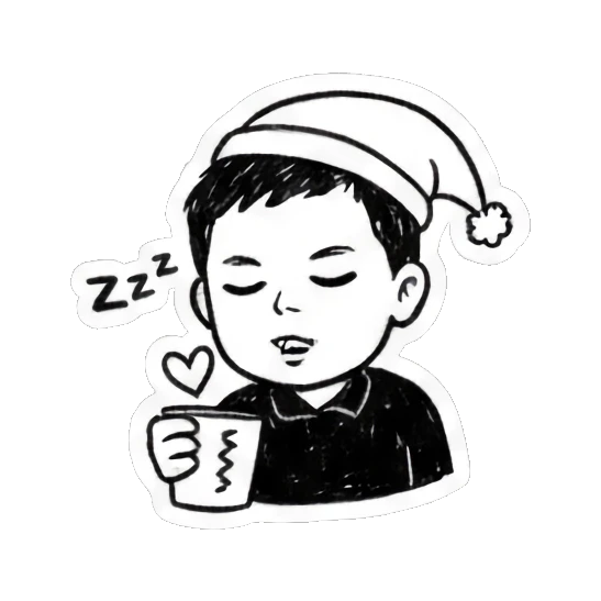 手绘小哥睡觉Zzz SLEEP MODE Doodle Guy's Moods sticker for expressive chats and social replies.