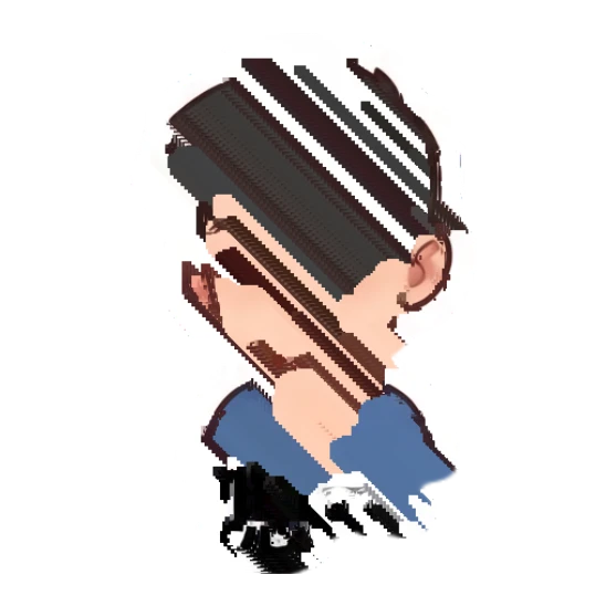 Young man thinking with a hand on chin Cheerful Young Man Daily Expressions sticker for expressive chats and social replies.