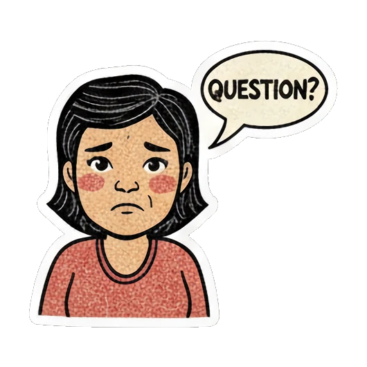 妈妈疑惑提问 Cheerful Mom Daily Life sticker for expressive chats and social replies.