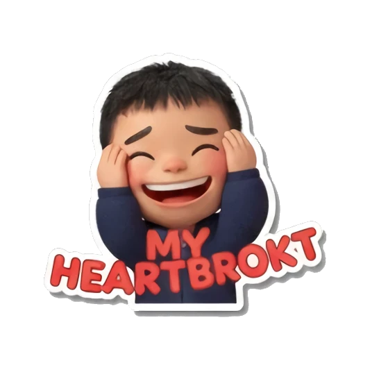 心碎男孩表情 Little Boy's Moods sticker for expressive chats and social replies.
