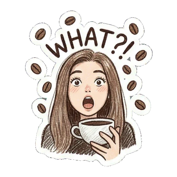 手绘风格的快乐女孩 Daily Doodle Girl sticker for expressive chats and social replies.
