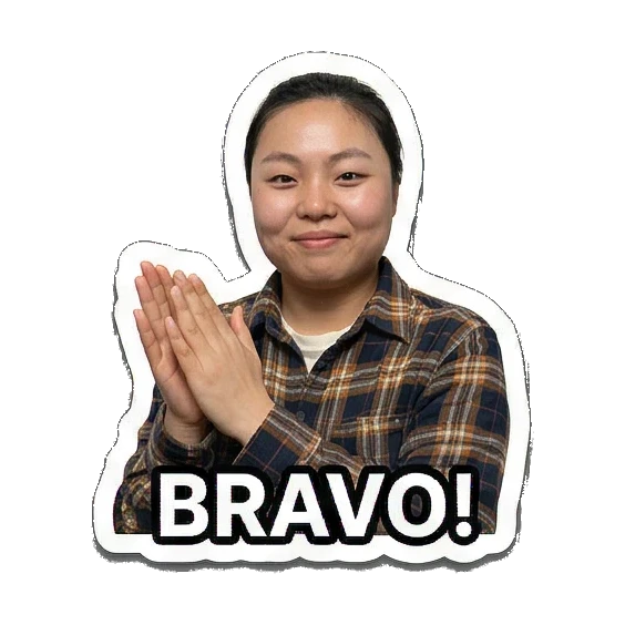 Girl clapping hands Hip-hop Girl Daily Vibes sticker for expressive chats and social replies.
