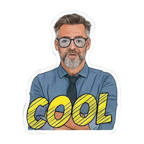 社交媒体互动 Mr. Expressive: Daily Reactions sticker for expressive chats and social replies.