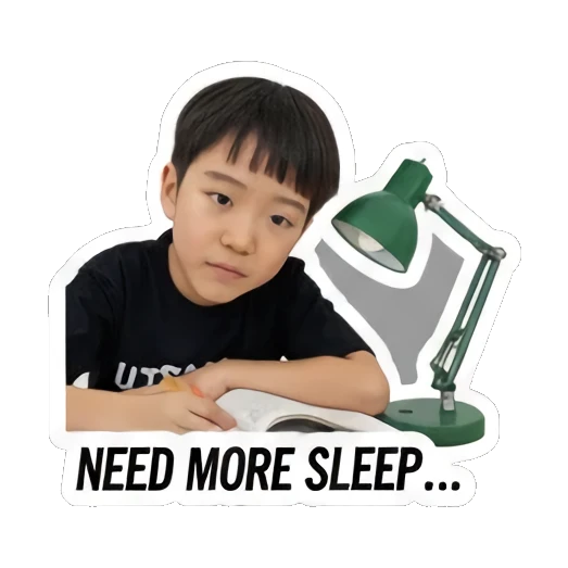 boy celebrating perfect score Little Student Struggles sticker for expressive chats and social replies.
