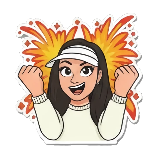 Excited "Yass!" Graffiti Girl Vibes sticker for expressive chats and social replies.