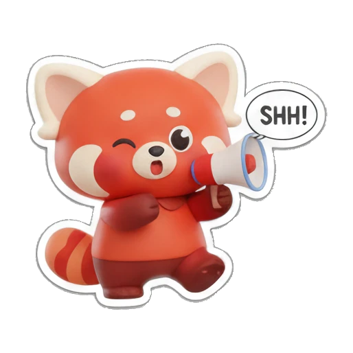 Red panda looking confused Red Panda Daily Vibes sticker for expressive chats and social replies.