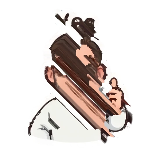 Man with beard and glasses giving a thumbs up Gentle Bearded Man Daily sticker for expressive chats and social replies.