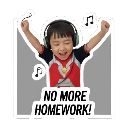 boy school Little Student Struggles sticker for expressive chats and social replies.