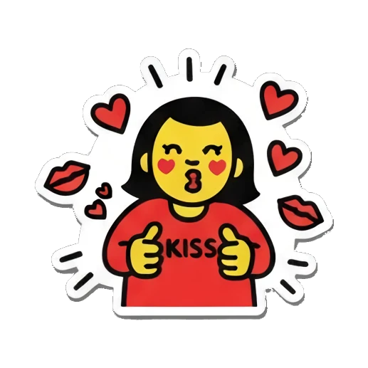 女孩安慰他人 Pop Art Girl Expressions sticker for expressive chats and social replies.