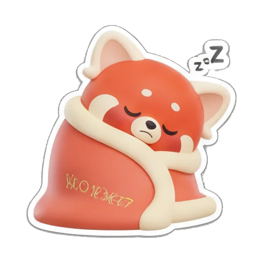Red panda holding a sign Red Panda Daily Vibes sticker for expressive chats and social replies.