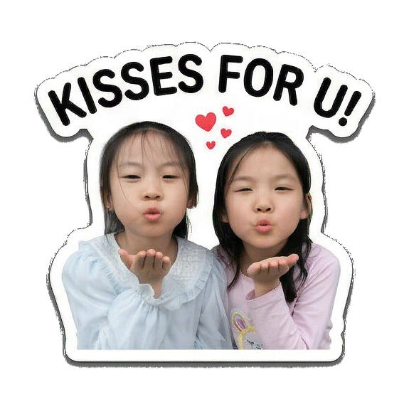 兄妹送出飞吻 Siblings Daily Vibes sticker for expressive chats and social replies.