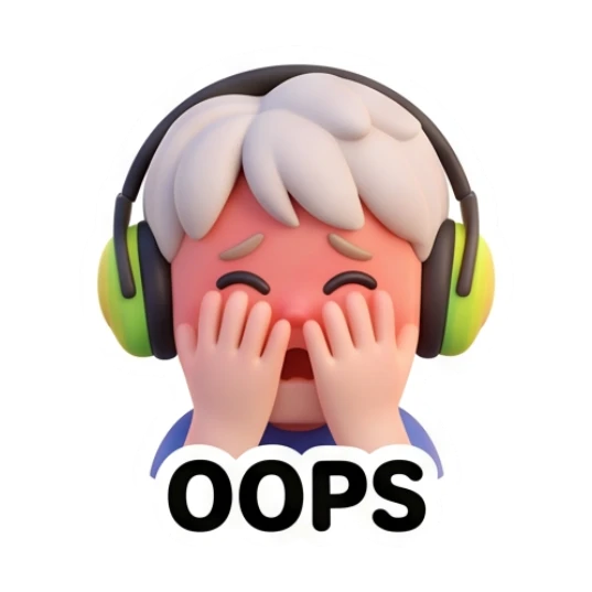 Embarrassed boy covering face with hands saying Oops Gamer Boy Daily Life sticker for expressive chats and social replies.