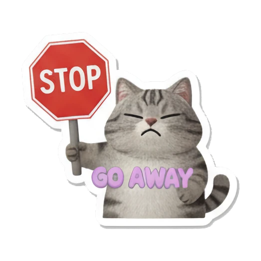 Sticker 16 from AI Sticker Pack, designed for expressive chats, social replies, and everyday reactions.