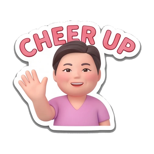 Cheering with wave Playful Card Gamer sticker for expressive chats and social replies.
