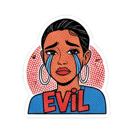 困倦的女孩想睡觉 Retro Pop Girl Expressions sticker for expressive chats and social replies.