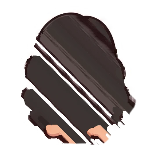 Curly-haired girl looking annoyed with arms crossed Curly Haired Girl Daily Life sticker for expressive chats and social replies.
