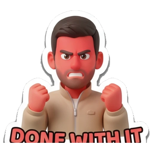 Sticker 4 from AI Sticker Pack, designed for expressive chats, social replies, and everyday reactions.