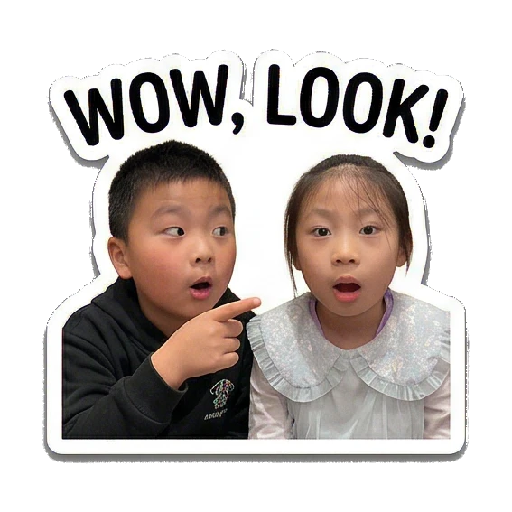 brother and sister duo Siblings Daily Life sticker for expressive chats and social replies.