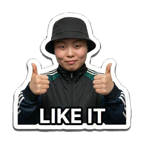 Girl giving thumbs up Hip-hop Girl Daily Vibes sticker for expressive chats and social replies.